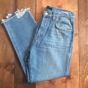 JBRAND revamp jeans raw hem nwot